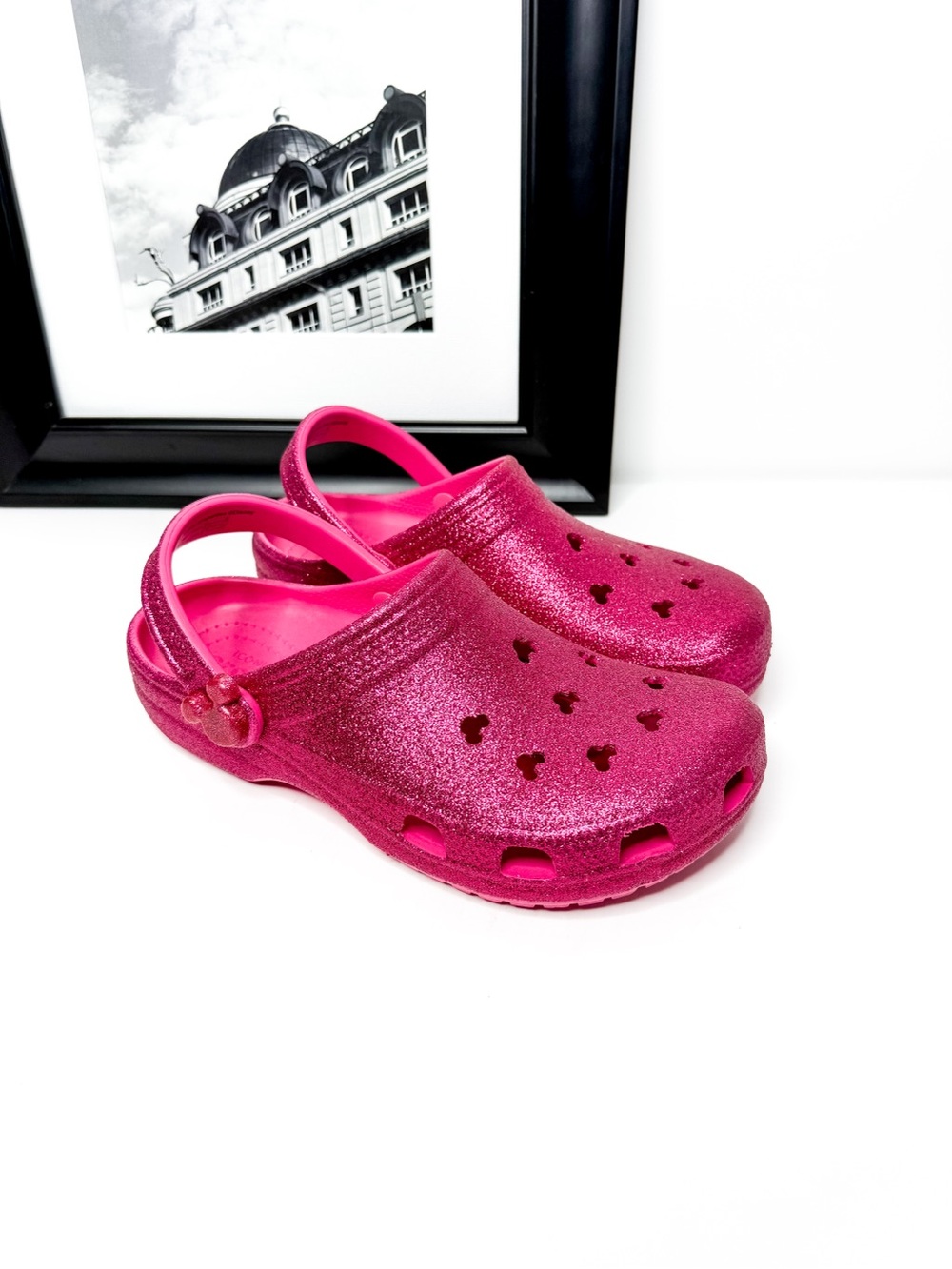 Disney Crocs Pink Glitter Mickey Clogs Women’s 10 / Men’s 8